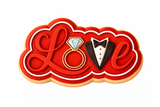 Love with Ring and suit Cookie Cutters with Stamp Size Option