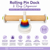 Rolling Pin Dock™  Adjustable Rolling Pin & Guide Ring Organizer
