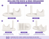 Rolling Pin Dock™  Adjustable Rolling Pin & Guide Ring Organizer