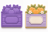Wooden Crate with Plaque Cookie Cutter & Stamp – Little Cutie Baby Shower Fondant Embosser