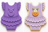 Little Cutie Ruffle Onesie Cookie Cutter & Stamp – Little Cutie Baby Shower Fondant Embosser