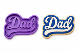 Dad Script Cookie Cutter & Embosser Stamp Set