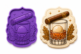Classic gentleman collection Gentleman's Cigar & Whiskey Cookie Cutter & Embosser Stamp Set