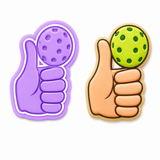 Pickleball Thumbs Up Cookie Cutter & Embosser Set