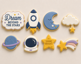 Dream Beyond the Stars Astronaut Helmet Cookie Cutter & Embosser Stamp Set