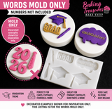 Graduation Words & Cap Silicone Mold