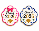 Class of 2026 Scalloped Plaque Cookie Cutter & Stamp