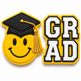 Cool Grad Smiley Face Cookie Cutter & Embosser Set – 3 Style Options