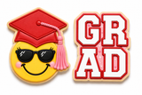 Cool Grad Smiley Face Cookie Cutter & Embosser Set – 3 Style Options