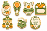 Little Cutie Ruffle Onesie Cookie Cutter & Stamp – Baby Shower Fondant Embosser Tool