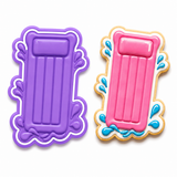 Pool Float Lounger Cookie Cutter & Embosser Stamp Set