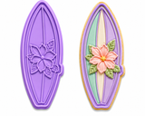 Tropical Blossom Surfboard Cookie Cutter & Embosser Set