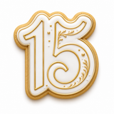 Elegant 15 Cookie Cutter & Stamp Birthday Fondant Embosser Tool