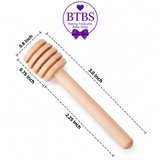 25-Piece Mini Wooden Honey Dipper Sticks – 3 Inch Honey Drizzlers