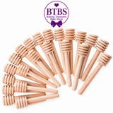 25-Piece Mini Wooden Honey Dipper Sticks – 3 Inch Honey Drizzlers