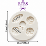 Sport Balls 5 Cavity  Silicone Mold