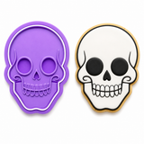 Classic Sugar Skull Cookie Cutter & Embosser Two-Piece Set