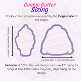 Teddy Bear on Crescent Moon Cookie Cutter and Stamp