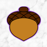 Thanksgiving Acorn Cookie Cutter with Stamp Option