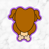 Thanksgiving Whole Turkey Cookie Cutter with Stamp Option
