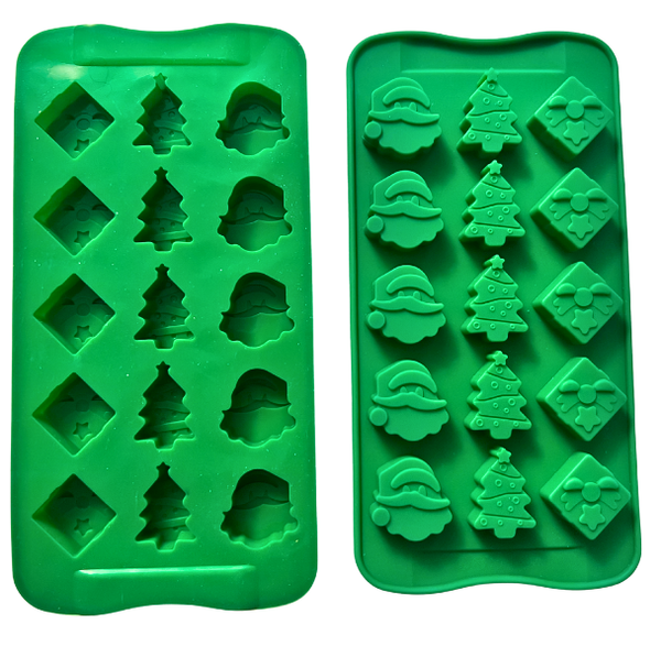 Christmas Silicone Molds Christmas Chocolate Mold  Tree,Santa, Gift