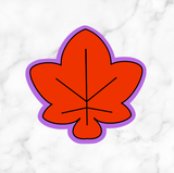 Fall Maple Leaf Cookie Cutter with Stamp Option