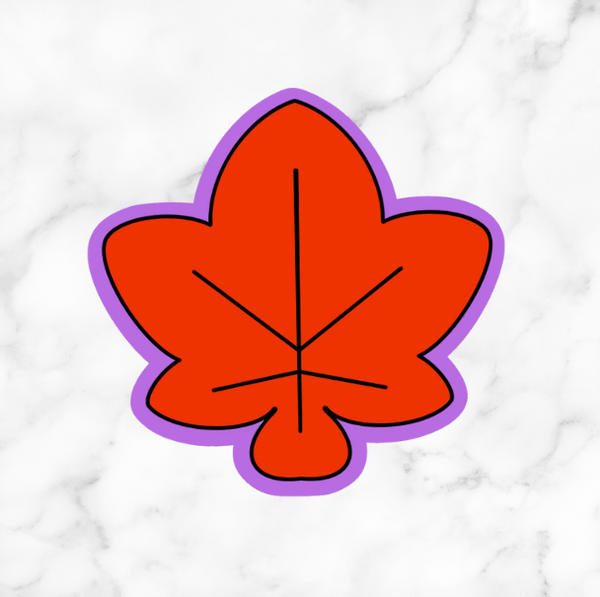 Fall Maple Leaf Cookie Cutter with Stamp Option