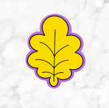 Fall Oak Leaf Cookie Cutter with Stamp Option