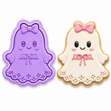 Coquette Ghost Cookie Cutter & Embosser Stamp Set | 2.0", 2.5", 3.0", 3.5" & 4.5" Sizes