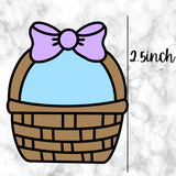 Easter Basket with Bow #1  Cutter and Embosser