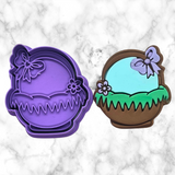 Easter Basket with Grass and Bow Cutter and Embosser