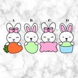 Boy and Girl  Bunny Plaques Cutter and Stamps 3.5 inch