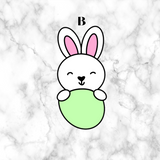 Boy and Girl  Bunny Plaques Cutter and Stamps 3.5 inch