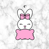 Boy and Girl  Bunny Plaques Cutter and Stamps 3.5 inch