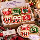 Cozy Christmas Movie Night Cookie Cutter & Embosser Stamp Set – 6 Piece Set