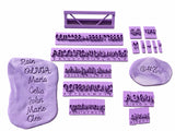 Elegant Serif Alphabet, Number & Symbol Fondant Stamp Set – Uppercase & Lowercase Letters