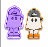 Ghost in Backwards Cap Cookie Cutter & Embosser Stamp Set (2.0", 2.5", 3.0", 3.5", 4.5")