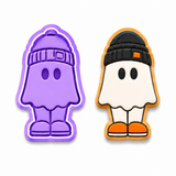Ghost with Beanie Cookie Cutter & Embosser (2.0", 2.5", 3.0", 3.5", 4.5")