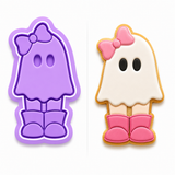 Girl Ghost with Bow & Boots Cookie Cutter & Embosser