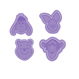 Honey Bear & Friends Character Face Cookie Cutter Set – 4 Piece Collection