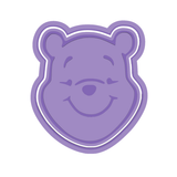 Smiling Honey Bear Face Cookie Cutter & Embosser Stamp