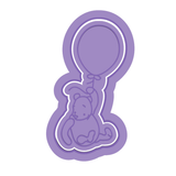 Floating Honey Bear Balloon Cookie Cutter & Embosser Stamp