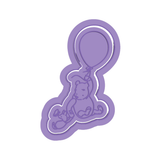 Honey Bear & Little Friend Balloon Cookie Cutter & Embosser Stamp