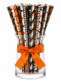 Halloween Paper Straws Variety Pack – 25 Count