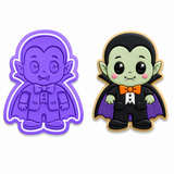 Kawaii Vampire Cookie Cutter & Embosser Two-Piece Set