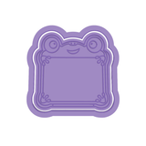 Frog Message Plaque Cookie Cutter & Embosser Stamp
