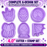 Spider Web Superhero Cookie Cutter & Embosser Stamp Collection – Individual Designs or Sets