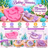 Mermaid Silicone Mold – Flowing Hair & Detailed Mermaid Tail