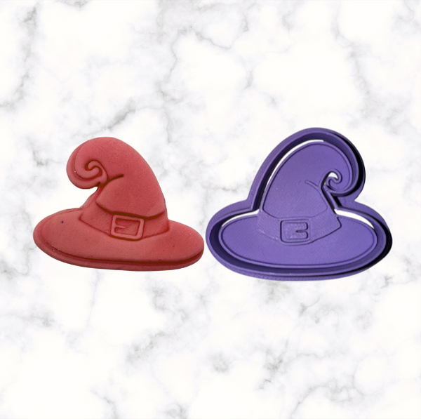 Witch Hat Cookie Cutter with Stamp Option