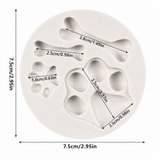 Paws & Bones Silicone Mold – Paw Print & Dog Bone Treat Mold
